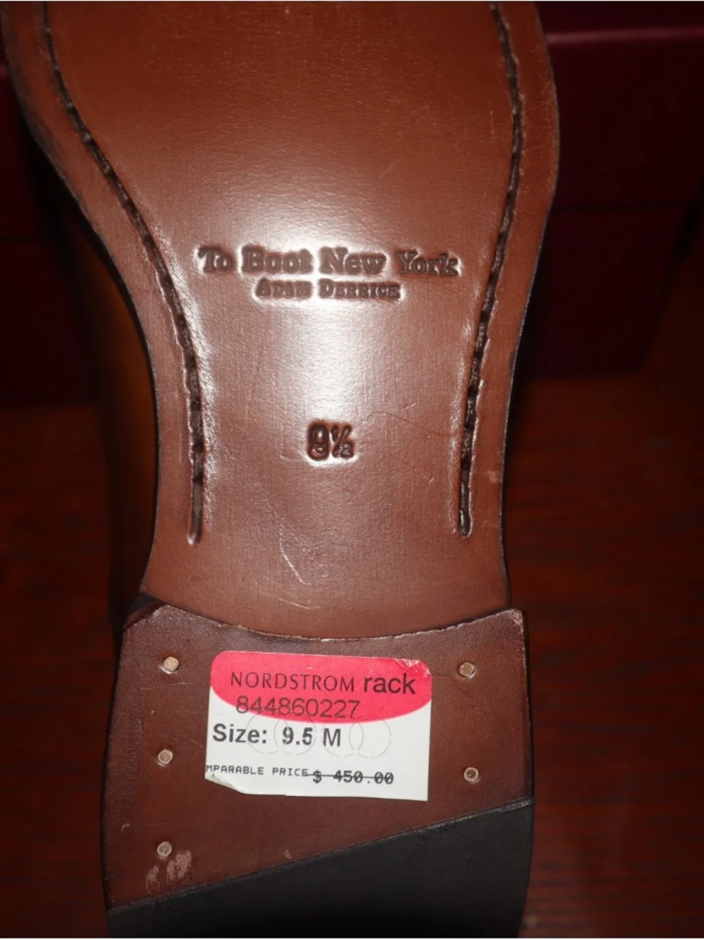 To Boot Brown Burnished Cap-Toe Oxford Lace-Up